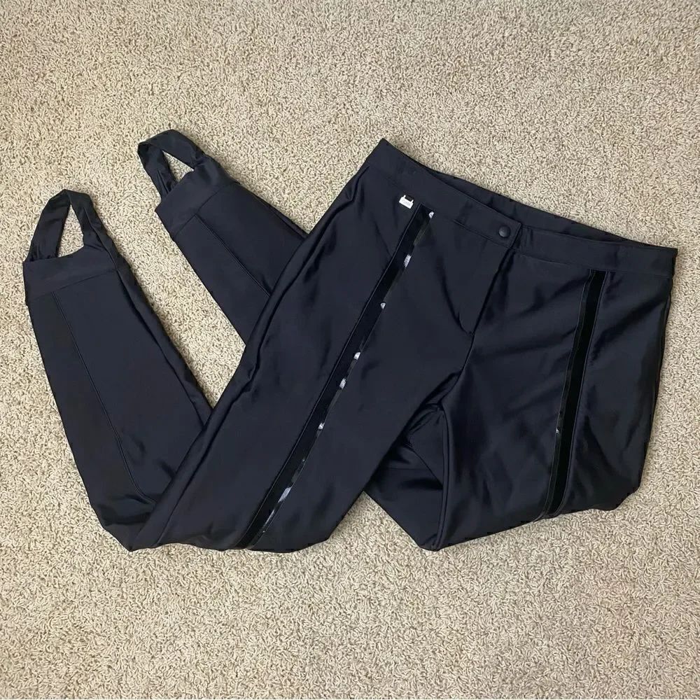 Fendi Ski Tech Pants Trousers Stirrup Snow Pants Black Logo Skiwear 12